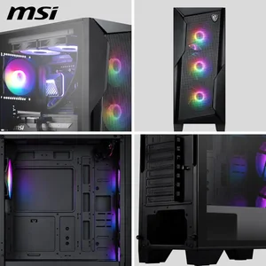 MSI MAG Forge 130A Airflow Mid-Tower ATX PC Case - High Airflow Design, 4 Auto RGB Fans, 240mm Radiator Support, Black