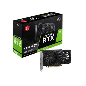 MSI Ventus GeForce RTX 3050 6GB GDDR6 2X E OC Graphics Card | PCIe 4.0 Gaming GPU