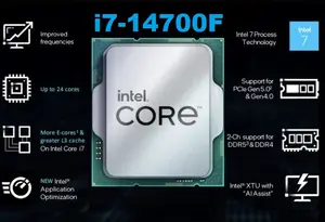 Intel Core i7-14700F Tray Desktop Processor – 20 Cores (8P + 12E) 28 Threads Up To 5.4GHz | 14th Gen LGA 1700 Gaming CPU