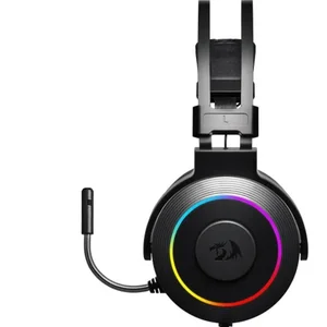 Redragon LAMIA 2 H320-RGB-1 RGB 7.1 Surround Sound Wired Gaming Headset with Free Headset Stand | Black & White Edition