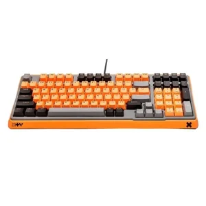 Rapoo ESK750 RGB Backlit Mechanical Gaming Keyboard – Orange Grey Black | High-Performance Wired Gaming Keyboard
