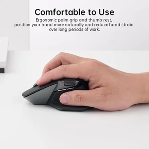 Rapoo MT760L Multi-Device Wireless Mouse, Bluetooth 5.0 & 2.4G, Up to 4 Devices, 11 Programmable Buttons, Matte Black