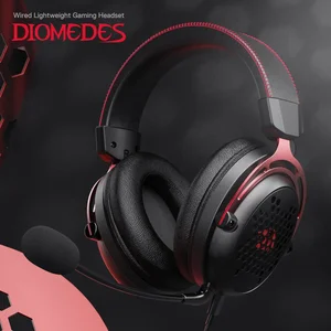 Redragon H386 Diomedes Wired Gaming Headset - 7.1 Surround Sound, 53MM Drivers, Detachable Microphone, USB/AUX 3.5mm Works for Multi Platforms PC, PS4/3 & Xbox One/Series X, NS
