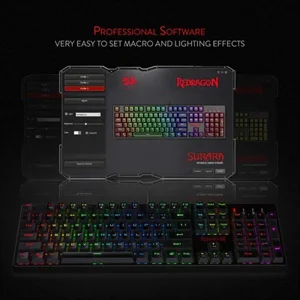 Redragon K582 SURARA RGB LED Backlit Mechanical Gaming Keyboard - Black
