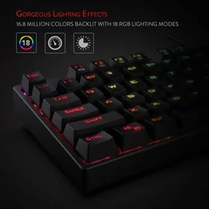 Redragon K582 SURARA RGB LED Backlit Mechanical Gaming Keyboard - Black