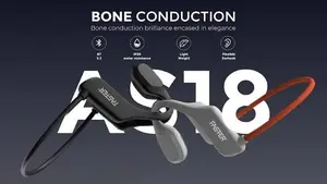 Faster AS18 Bone Conduction Headphones – IP5X Water Resistant, Flexible Earhook, Bluetooth v5.3, Up to 6 Hrs Playtime