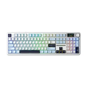 AULA F108 Pro Glacier Blue Tri-Mode Wireless Mechanical Gaming Keyboard - Reaper Switch, Full-Size RGB