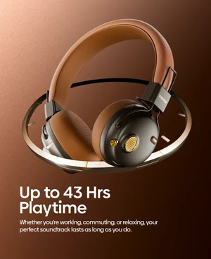 Faster Rove S8 Wireless Headphones – ANC Noise Cancellation, Bluetooth v5.3, Aux-In Cable, Up to 43 Hrs Playtime