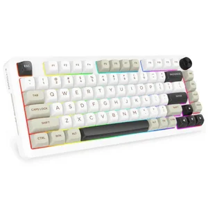 E-YOOSO Z-82 TRI MODE RGB Mechanical Keyboard White Gray
