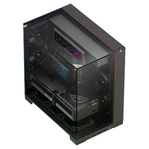 Thermalright TL-M10 Vision LCD Micro ATX Case Black with 4 ARGB Fans