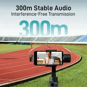 Maono Wave T5 PA3 Wireless Lavalier Microphone Type-C / Lightning & Camera Receiver | 300m Range AI Noise Reduction 30H+ Battery Vlogging Streaming Interview Mic System