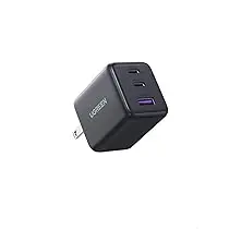 UGREEN 30W GaN Fast Charger USB-C Black – PD 3.0 Power Delivery Compact Wall Charger for iPhone, Samsung Galaxy, iPad, MacBook Air & Android Devices