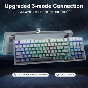 E-YOOSO Z-99 White Silver RGB Mechanical Keyboard