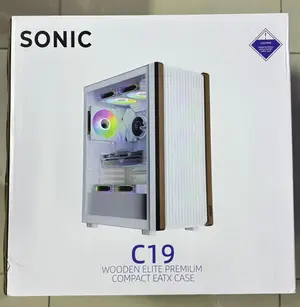 SONIC C19 White Gaming Case With 4 Infinity ARGB Fans & Tempered Glass Side Panel