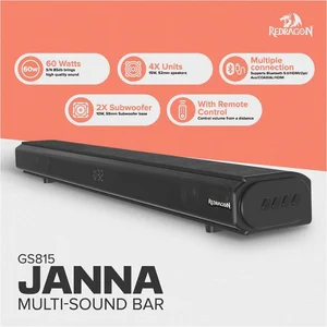 Redragon Janna GS815 Bluetooth Home Theatre Sound Bar with Built-in Subwoofers