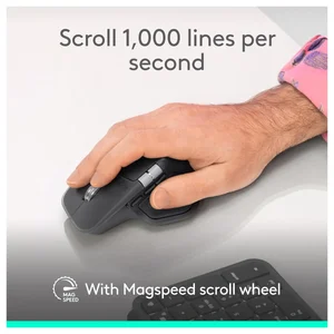 Logitech MX Master 4 Ergonomic Wireless Mouse – Bluetooth, USB-C Charging, Haptic Feedback, Ultra-Fast Scrolling