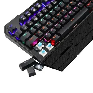 T-Dagger Battleship TGK301 Wired Mechanical Gaming Keyboard with Rainbow LED Backlight, Full Anti-Ghosting, Double-Shot Keycaps, 104 Keys, USB Gaming Keyboard for PC