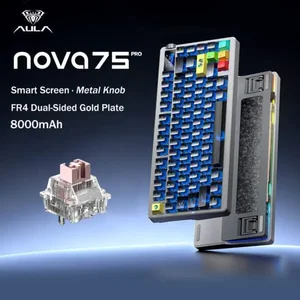 AULA Nova75 Black Frosted Tri-Mode Wireless Mechanical Gaming Keyboard - LEOBOG Dream Sakura Switch