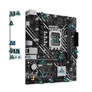 ASUS PRIME H610M-K ARGB D5 mATX Motherboard – LGA1700, DDR5, PCIe 4.0, RGB Header, Intel 12th/13th/14th Gen Support