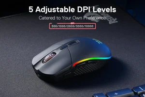 Redragon M719 Invader RGB Wired Gaming Mouse 10000 DPI 8 Buttons Ergonomic FPS MOBA Esports Gaming Mouse