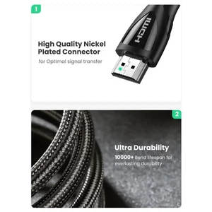 UGREEN HDMI 2.1 Cable 8K@60Hz 5 Meter 48Gbps Dolby Atmos eARC
