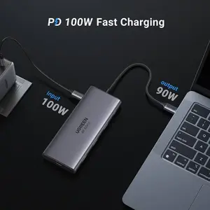UGREEN USB-C to USB-A 3.2 USB-A 3.0 2x USB-C 3.2 2x HDMI RJ45 Gigabit SD TF PD Port Converter 10-in-1 10Gbps Dual 4K60Hz