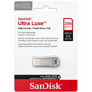 SanDisk Ultra Luxe 256GB USB 3.2 Gen 1 Metal Flash Drive – High-Speed Premium USB Pen Drive