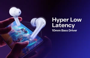 Faster FusionX Wireless Earbuds – Hyper Low Latency, 6 Mic Technology, Hybrid ANC+ENC, Surround Sound