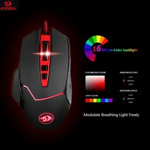 Redragon Inspirit RGB M907 RGB Wired Gaming Mouse 14400 DPI 8 Buttons