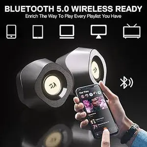 Redragon Kaidas Pro GS-590 Wireless RGB Desktop Speakers with Bluetooth 2.1 and Remote