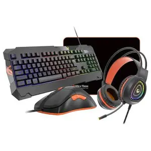 Meetion C505 4-in-1 Gaming Combo – RGB Mouse, Membrane Keyboard, RGB Headset & Mouse Pad, USB Wired