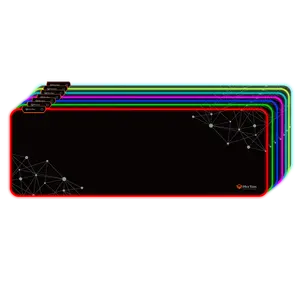 Meetion PD121 Backlit RGB Gaming Mouse Pad – Rainbow Multi-Mode Lighting, Soft Cloth with Rubber Base