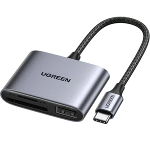 UGREEN USB-C Multi Card Reader SD/TF + USB 2.0 | Memory Card Reader