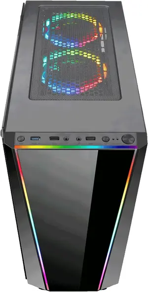 Redragon TAILGATE GC-702 RGB Gaming Case with Tempered Glass, 5 Cooling Fans, RGB Sync & ATX Support