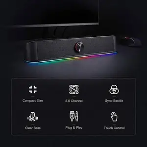 Redragon Adiemus GS-560 Black RGB Sound Bar with 6 Touch Light Modes