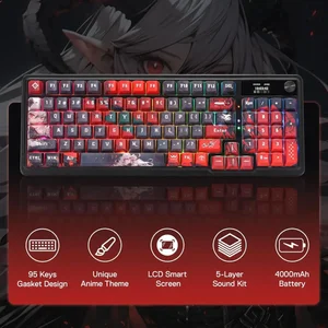Redragon K719AK RGB Pro Tri-Mode Mechanical Gaming Keyboard Wireless Bluetooth RGB Keyboard