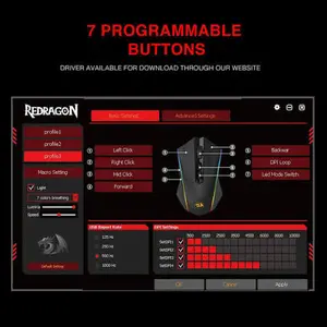 Redragon Memeanlion Chroma M710 Wired Gaming Mouse 10000 DPI 8 Tuning Weights