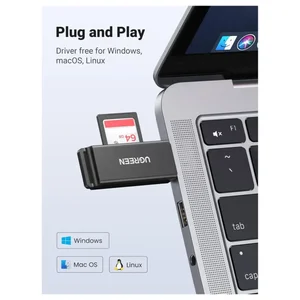 UGREEN USB-C + USB 3.0 Card Reader | SD TF MicroSD Card Reader for Laptop PC