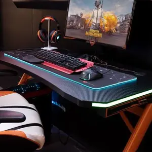 Meetion PD121 Backlit RGB Gaming Mouse Pad – Rainbow Multi-Mode Lighting, Soft Cloth with Rubber Base