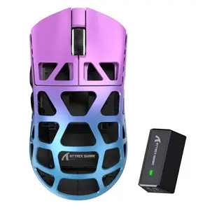 Attack Shark R3 Magnesium Alloy Gaming Mouse – 46g Superlight, Bluetooth / 2.4GHz / Wired, Purple