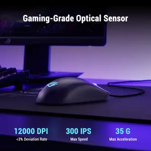 ASUS ROG Harpe Mini Core P524 Lightweight Gaming Mouse – 52g Ultra-Light, 12000 DPI Optical Sensor, 100M Click Switches, PTFE Feet, Wired Esports Mouse Black