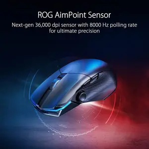 ASUS ROG Chakram X P708 Wireless Gaming Mouse – 36,000 DPI Optical Sensor, Tri-Mode Connectivity, Joystick Control, Qi Wireless Charging, RGB Gaming Mouse Black