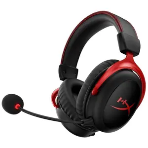 HyperX Cloud II Gaming Headset with DTS Headphone:X Spatial Audio, 53mm Drivers, Detachable Noise-Cancelling Microphone, Premium Memory Foam Gaming Headphones for PC, PS5, PS4 & Xbox