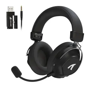 Attack Shark L50 PRO Tri-Mode Wireless Gaming Headset – 53mm Drivers, 7.1 Surround, AI Noise-Cancelling Mic, Black