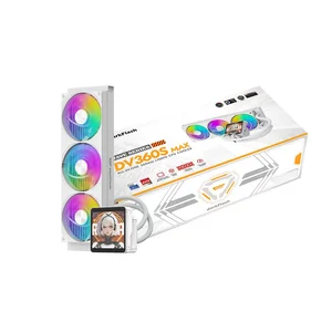 Darkflash DV360S MAX White 360mm Liquid CPU Cooler with 3.95-inch IPS Display - Full ARGB AIO Water Cooler, 320W TDP