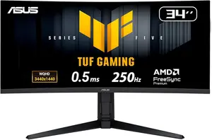 ASUS TUF Gaming VG34WQML5A 34-Inch UltraWide Curved Gaming Monitor - 3440x1440 250Hz HDR400 VA FreeSync Premium