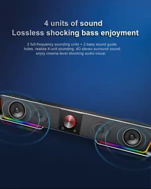 Redragon Darknets GS-570 Bluetooth Sound Bar with Dual Speakers and RGB Backlight