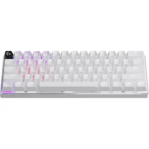 Logitech G PRO X 60 LIGHTSPEED Wireless 60% Gaming Keyboard White - Optical Tactile Switches, RGB (920-011930)