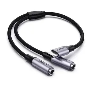 UGREEN 30732 USB-C to 3.5mm Dual Female Audio Adapter – Type-C to 3.5mm Headphone Splitter