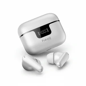Faster Futura Ai-100 Wireless Earbuds – TWS with AI Translator, Digital Display, Bluetooth v6.0, Up to 15 Hrs Playtime